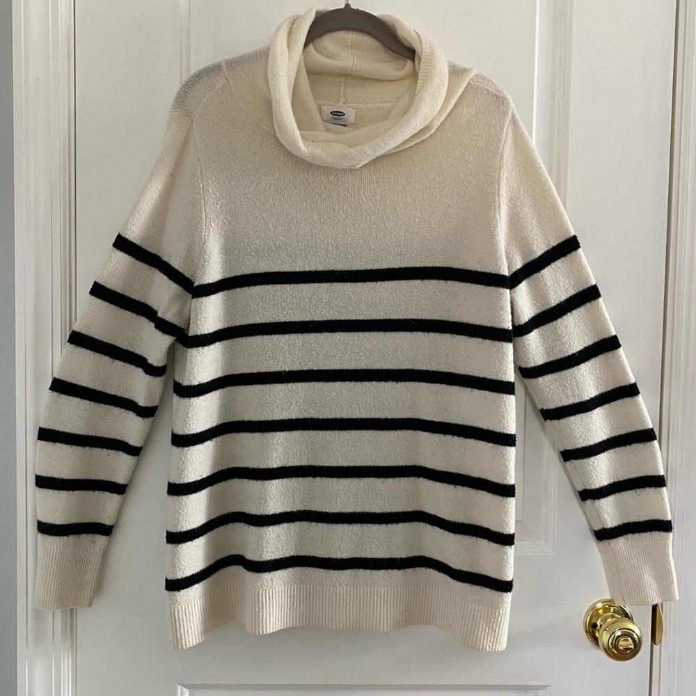 Old Navy Cowl Neck Striped Sweater